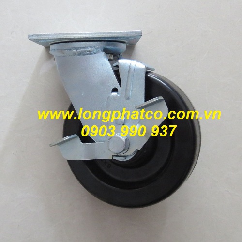 Bánh xe Phenilic chịu nhiệt càng thép LP Caster